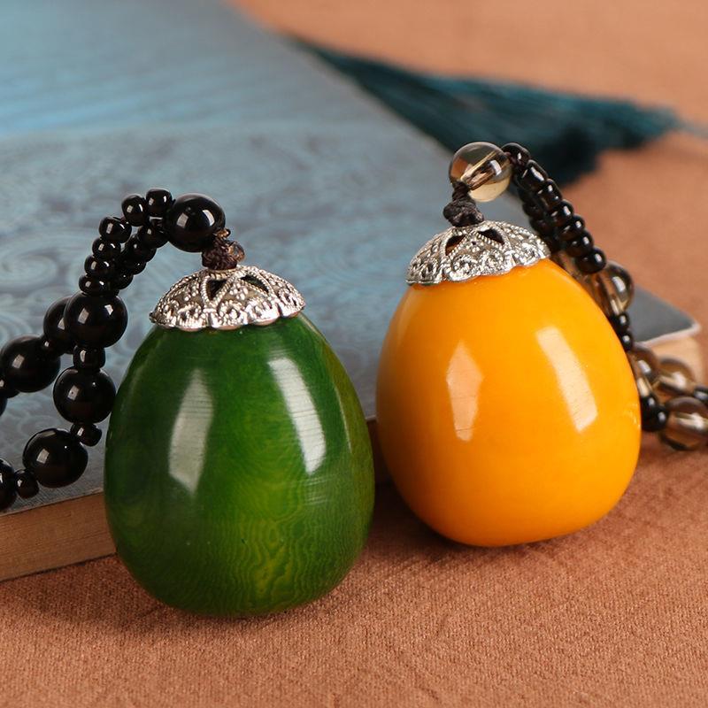 珠佩丽佛心果菩提佛心果原籽老果佛心果菩提子彩色红绿黄蓝紫色项链