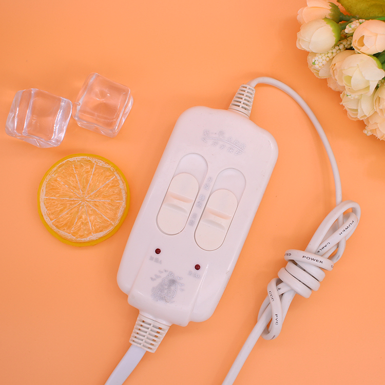 电热毯开关控制器配件单人双人电褥子单控双控定时调温开关彩虹乳白色