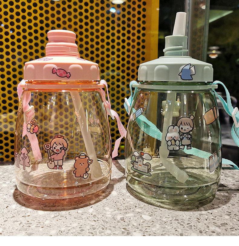 大肚子水杯网红大肚水杯大水杯便携夏季大容量杯子女夏天大肚子网红