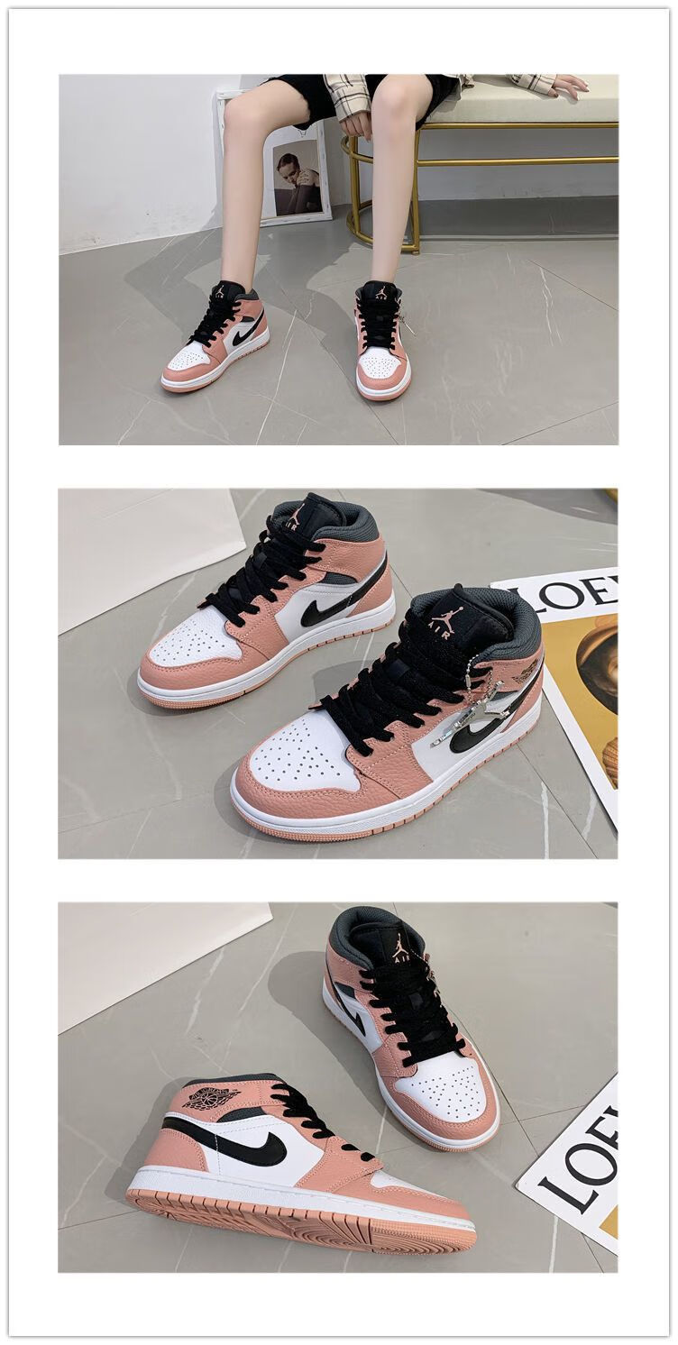 健走路商场同款aj乔一中帮灰蓝紫 黎 香芋紫男女鞋板鞋情侣运动鞋da