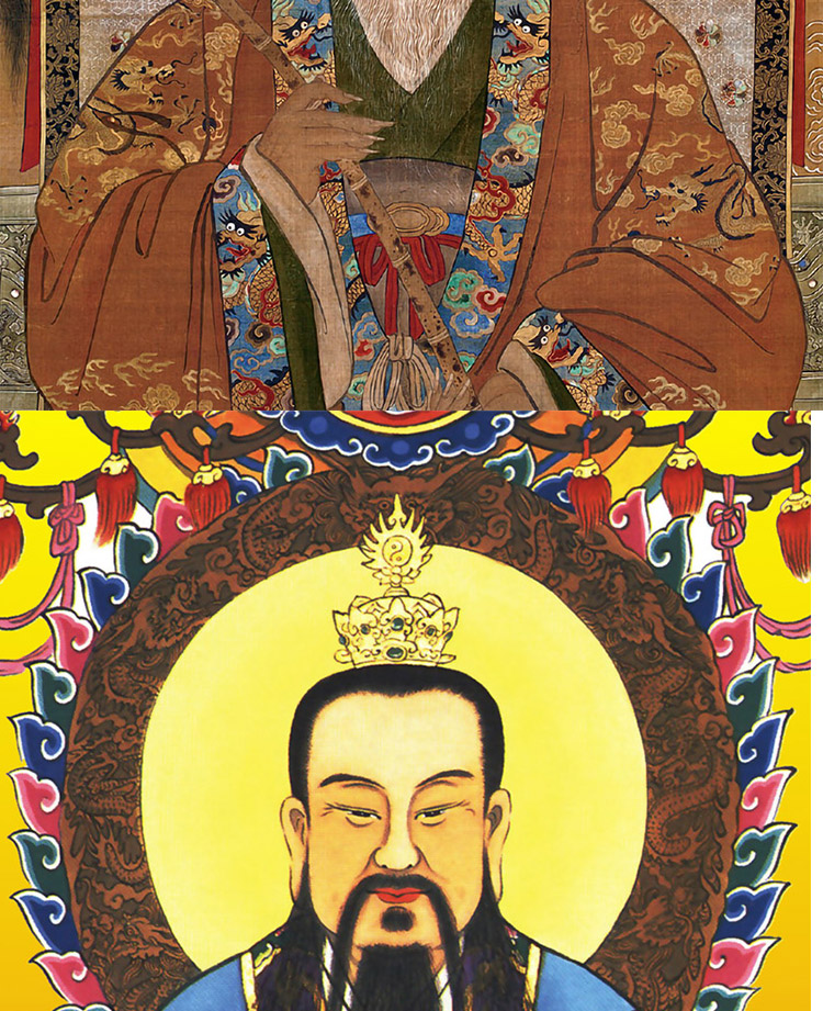 2022升级款三清祖师画像三清祖师画像神像卷轴挂画家居供奉元始天尊