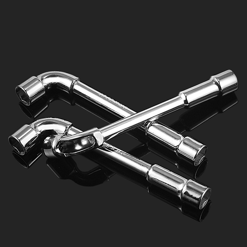 l型套筒扳手烟斗多功能7字型弯头穿线扳手外六角双头修车工具套装