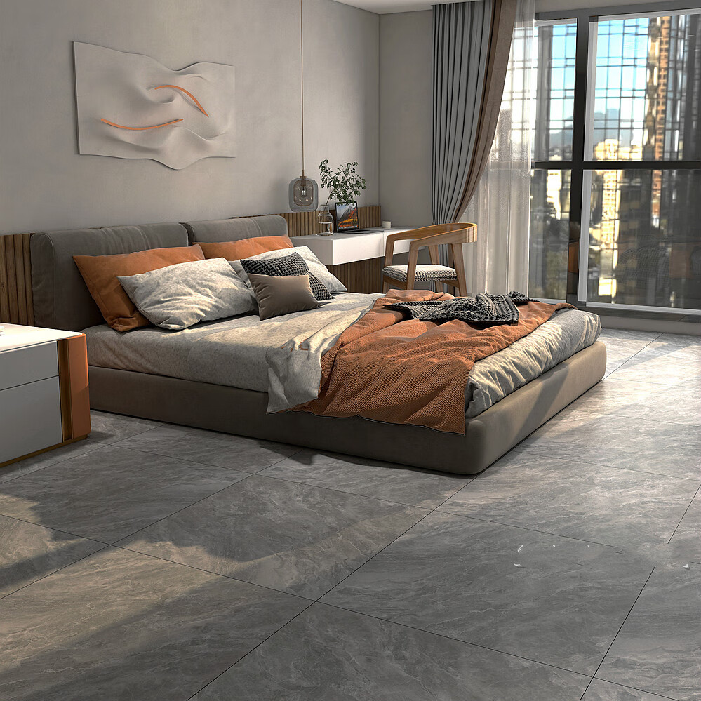 灰色瓷砖600x600客厅地砖仿古砖800x800厨房卫生间哑光墙砖 深紫色