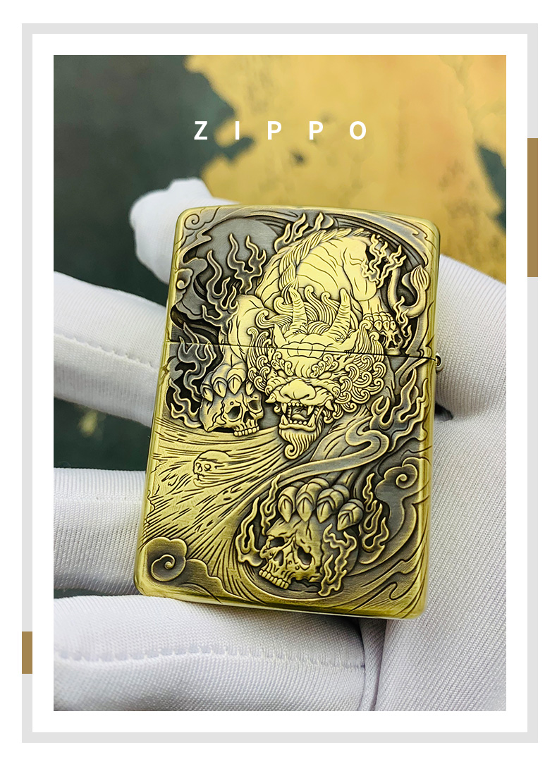 zippo打火机鬼王盔甲浮雕天禄貔貅 套装【图片 价格 品牌 报价】-京东