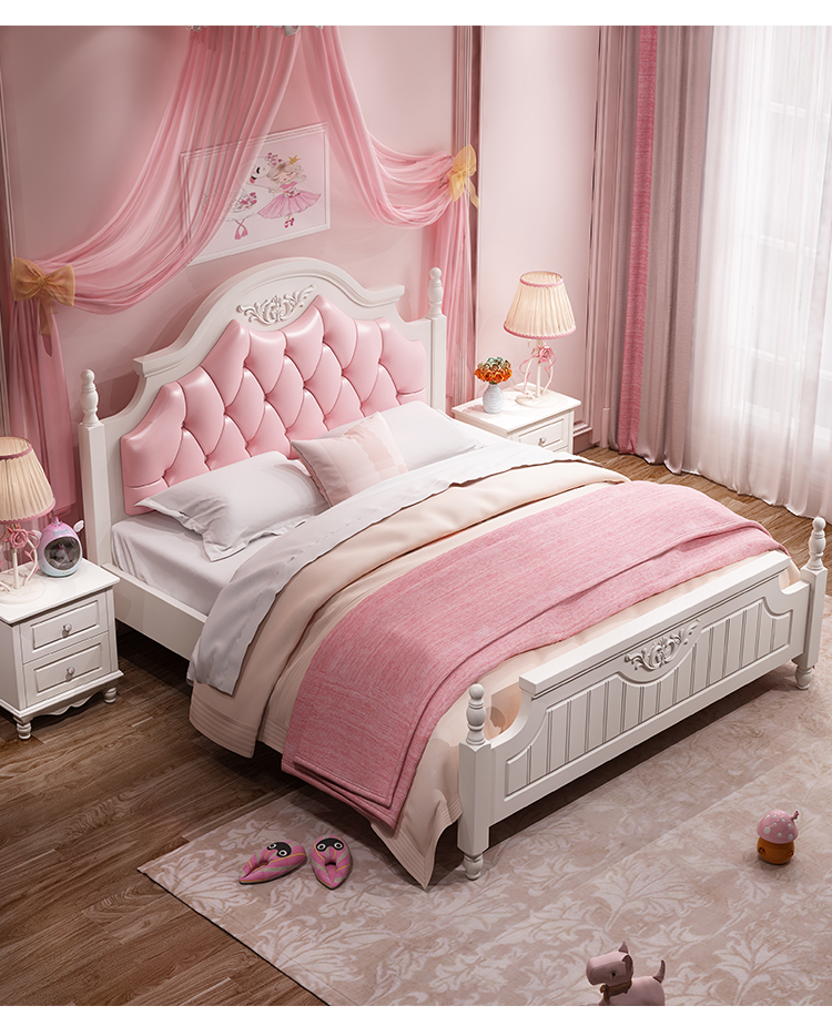 梓桦床公主床少女粉色1.5米床1.