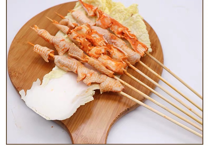 新鸡脚筋小串夺命小串油炸小吃铁板小肉串冷冻半成品食材40串一包鸡脚