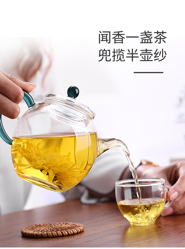 北大史玻璃煮茶壶泡茶壶迷你小壶个人壶手执壶耐热玻璃透明小茶壶可直