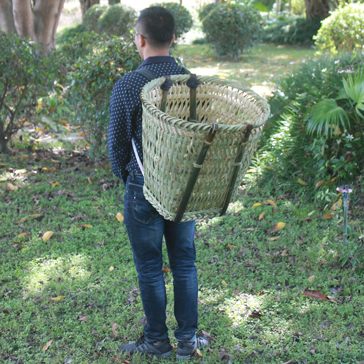 苏茂四川背篓竹子编背筐纯手工农家用贵州背篼超特大小号道具背箩篮筐