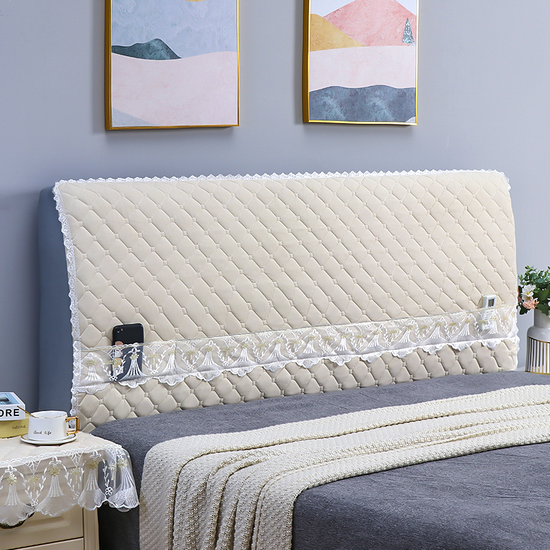 床头罩保护套木头床简约床头罩包软包床靠背套夹棉加厚防撞头实木皮