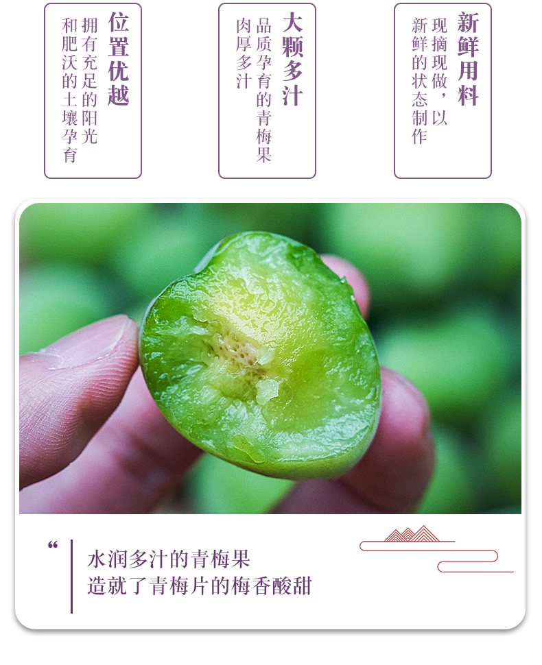 日式青梅片500g酸梅子干散装孕妇零食无核话梅肉休闲蜜饯果脯酸梅饼