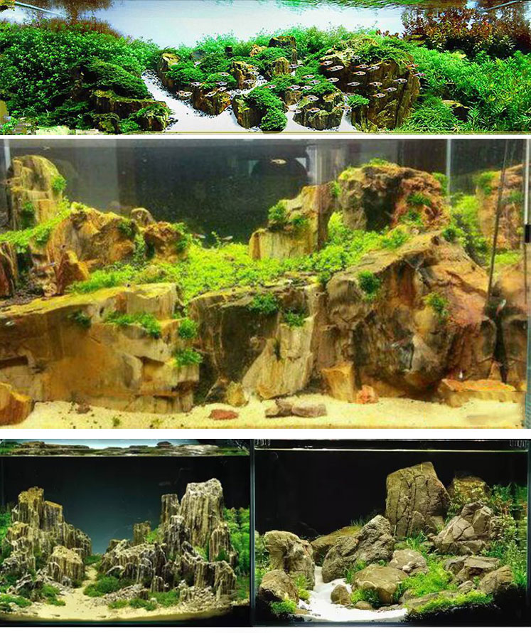 魚缸造景木化石草缸假山石水族箱裝飾造景素材松皮石5斤 木化石1斤