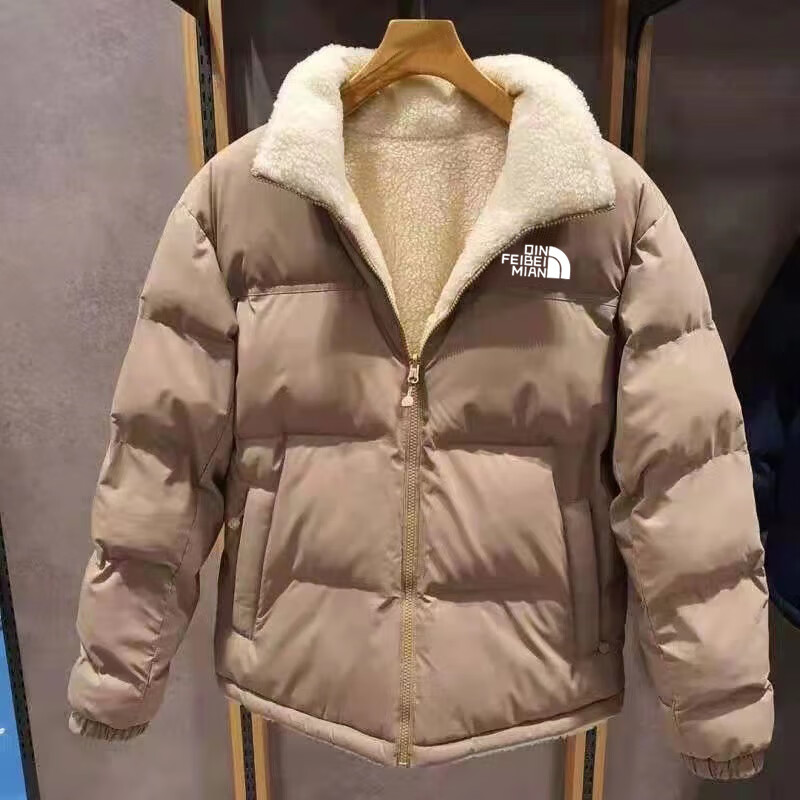 北面(the north face)双面穿棉服男女冬季加绒加厚棉衣短款宽松立领