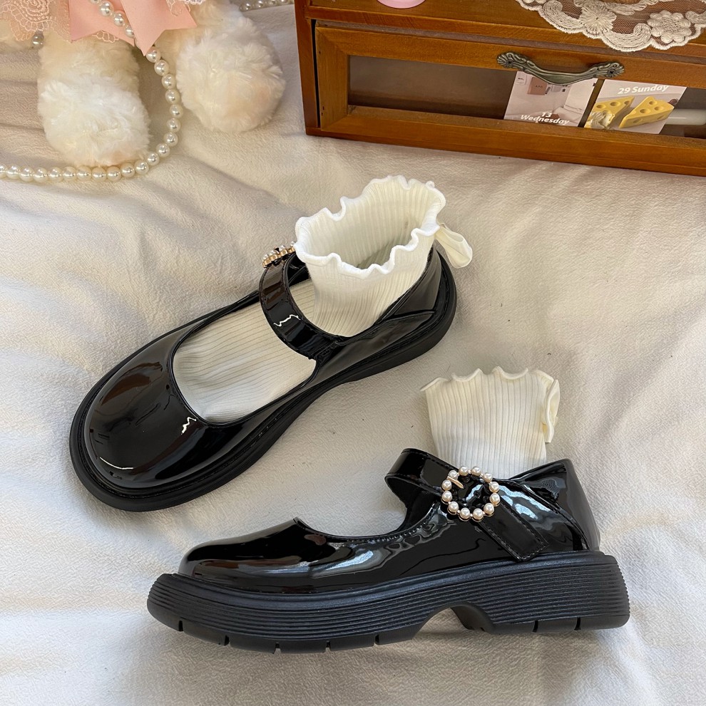 猪腰子鞋jk洛丽塔萝莉鞋小皮鞋女学生2022夏季新款配裙子jk厚底英伦风