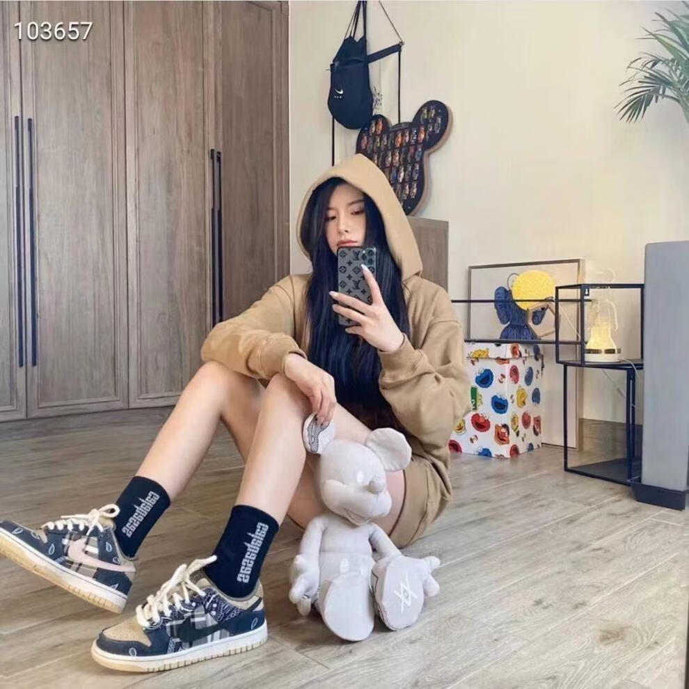 sbdunk情人节限定腰果花紫龙虾冰雪奇缘食神男女 sb dunk-黄蓝限定