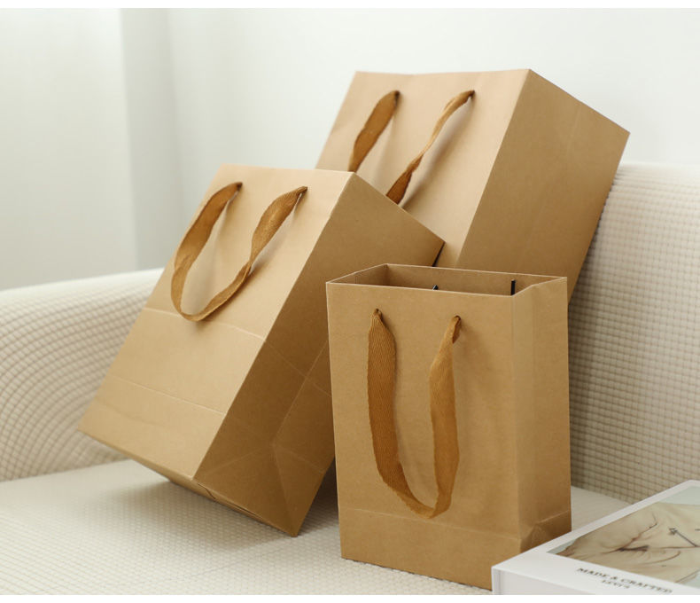手提袋纸质加厚牛皮纸手提袋子茶叶礼品袋蜂蜜包装袋外卖购物袋logo定