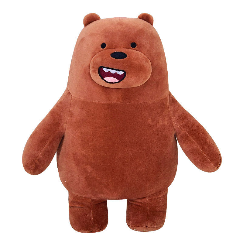 咱们裸熊 咱们名创优品三只裸熊毛绒玩具棕熊抱枕miniso周边小礼物