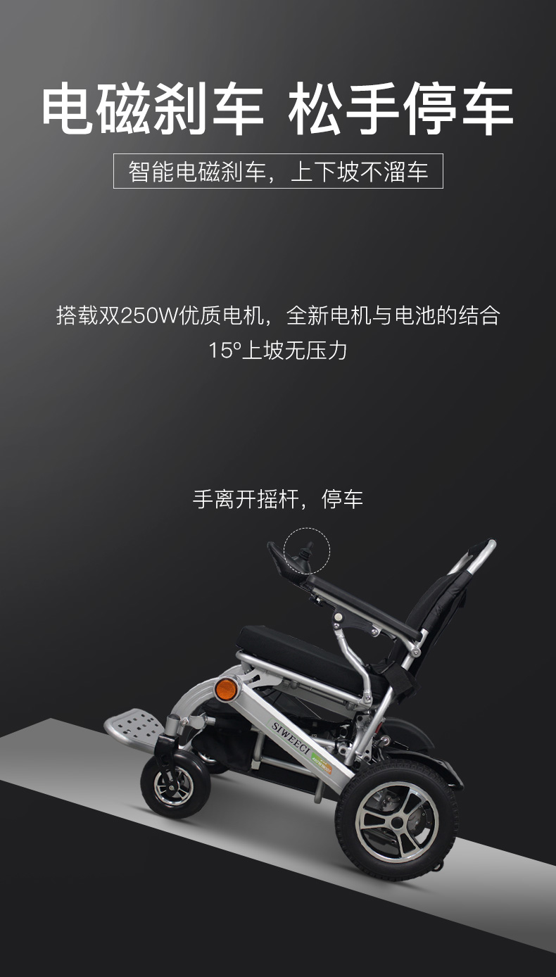高端智能德国斯维驰电动轮椅智能全自动老年人残疾人可折叠轻便xt1
