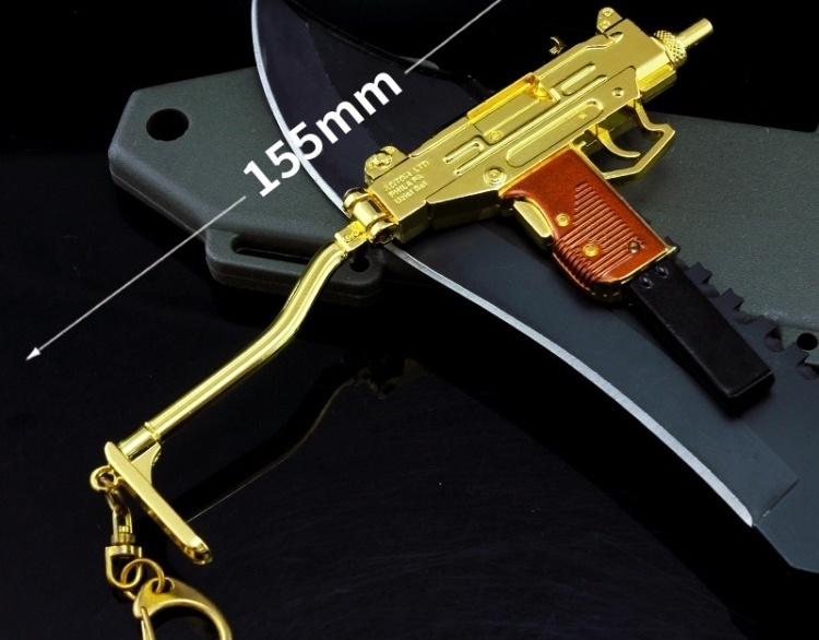 m4a1 突击步抢 合金和平冲锋枪uzi精英皮肤98k黄金摆件突击抢 98k黄金