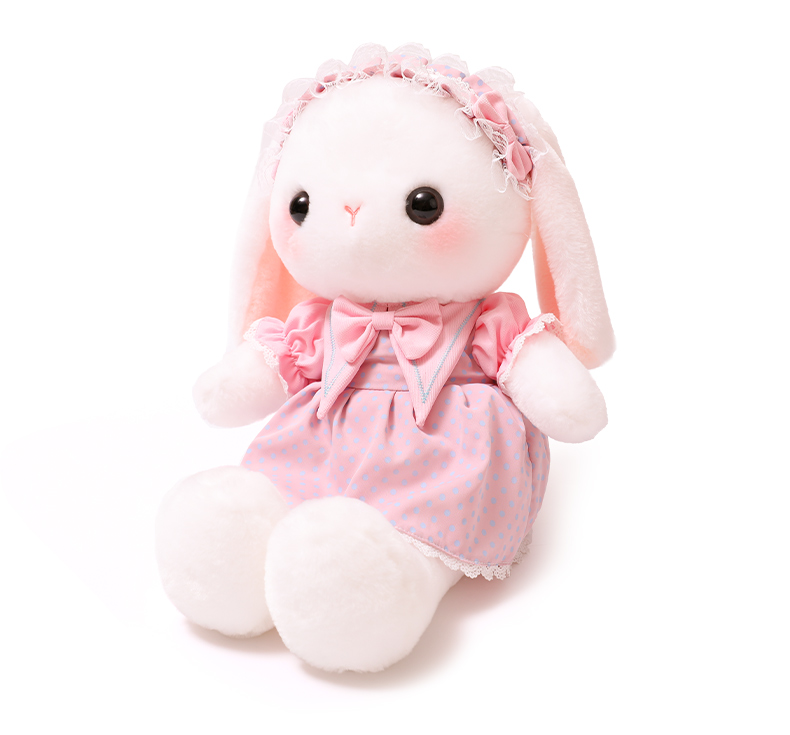 粉色大兔子垂耳兔抱枕睡觉布娃娃毛绒玩具小女孩生日礼物网红拉耳兔