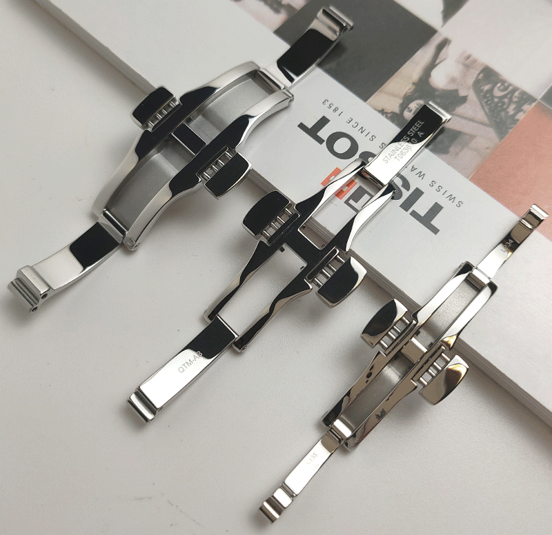 官方旗舰天梭原装钢带1853扣手配件蝴蝶扣卡扣力洛克精钢扣子t035617a