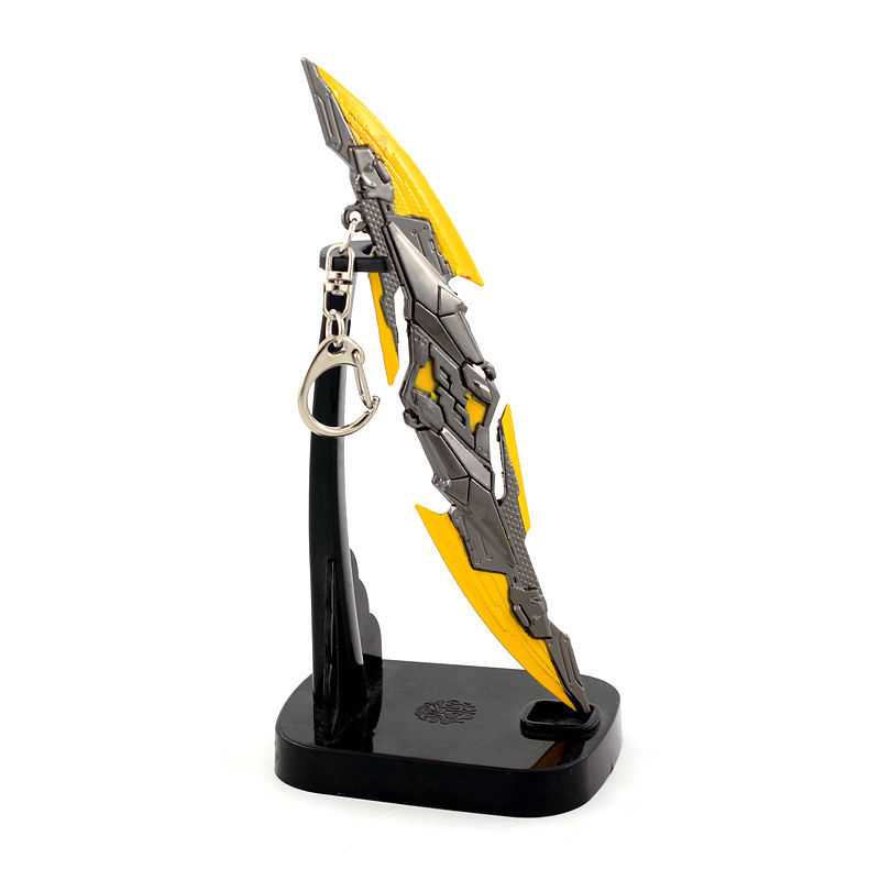 吞噬星空挂件吞噬星空周边罗峰九系飞刀血影战刀动漫合金模型挂件 (黄