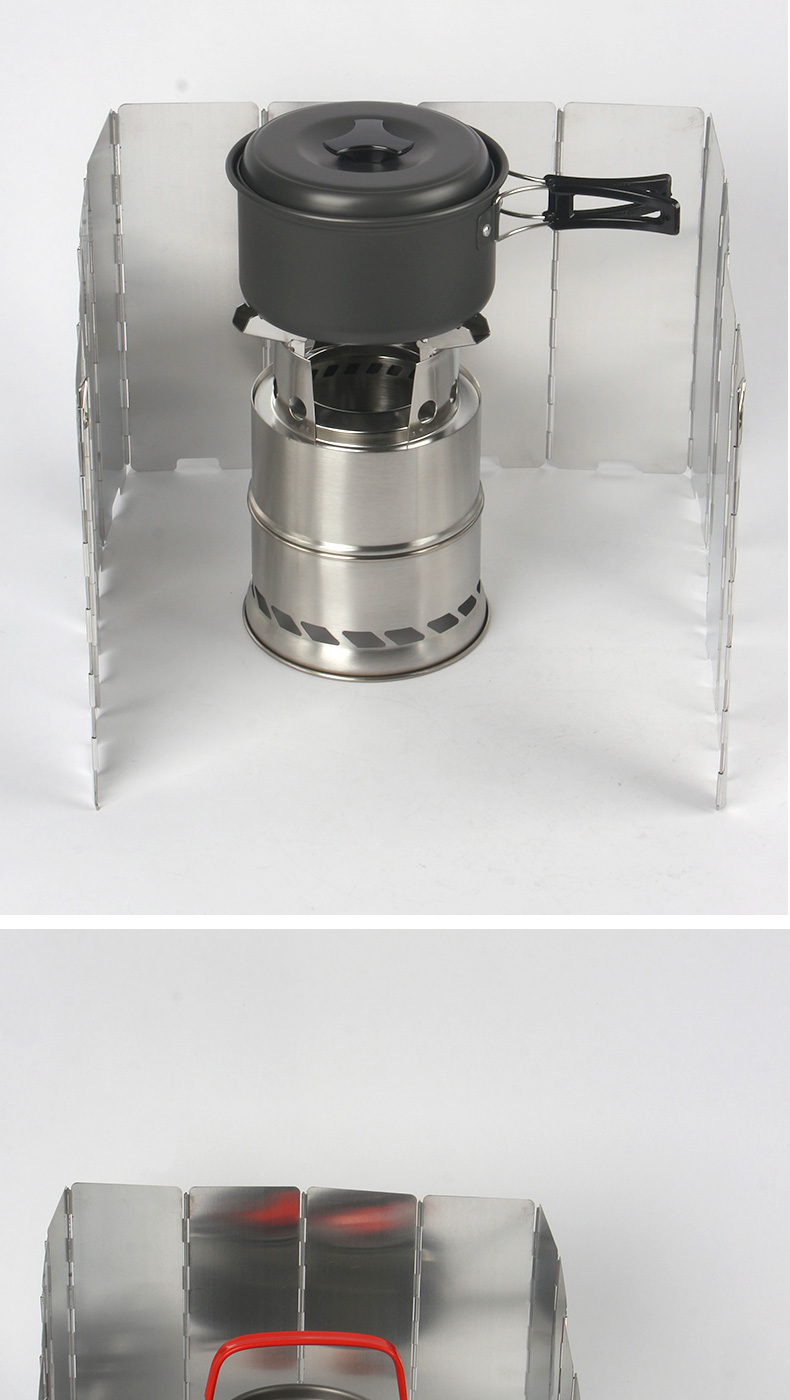 挡风板卡式炉户外炉具露营装备用品铝合金挡风便携板燃气防风板折叠