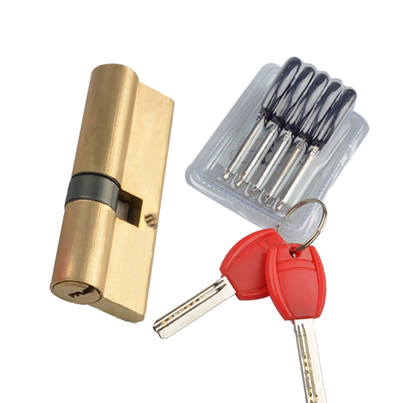 a级锁芯防盗门锁芯全铜大红柄防暴力型芯 65中=32.5 32.