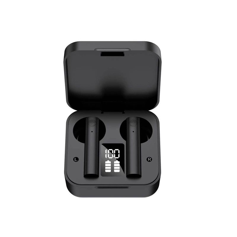 0蓝牙耳机半入耳式重低音双耳运动降噪手机通用 黑色【官方原配 适配