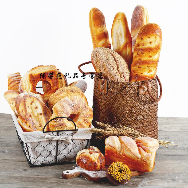 仿真面包摆设道玩具假面包仿真食物模型摆件烘焙欧包橱窗摄影展示银色