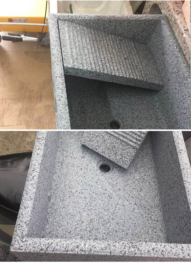 水泥洗衣池户外洗衣台盆带搓板一体式阳台家用组合仿大理石水磨石定制