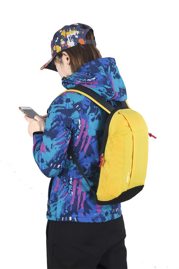 小包双肩背包小巧登山包男女儿童休闲书包轻户外运动便旅行包黑色10升