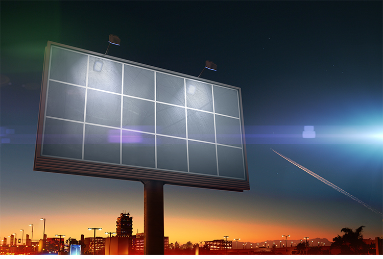 太阳能射灯led投光灯户外高速路口高炮广告牌外墙喷绘防水支架灯 c:1.