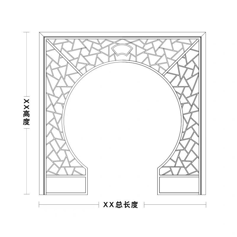 东阳木雕 仿古门窗实木花格 月亮门月洞门定做 实木花格隔断定做 卡汐
