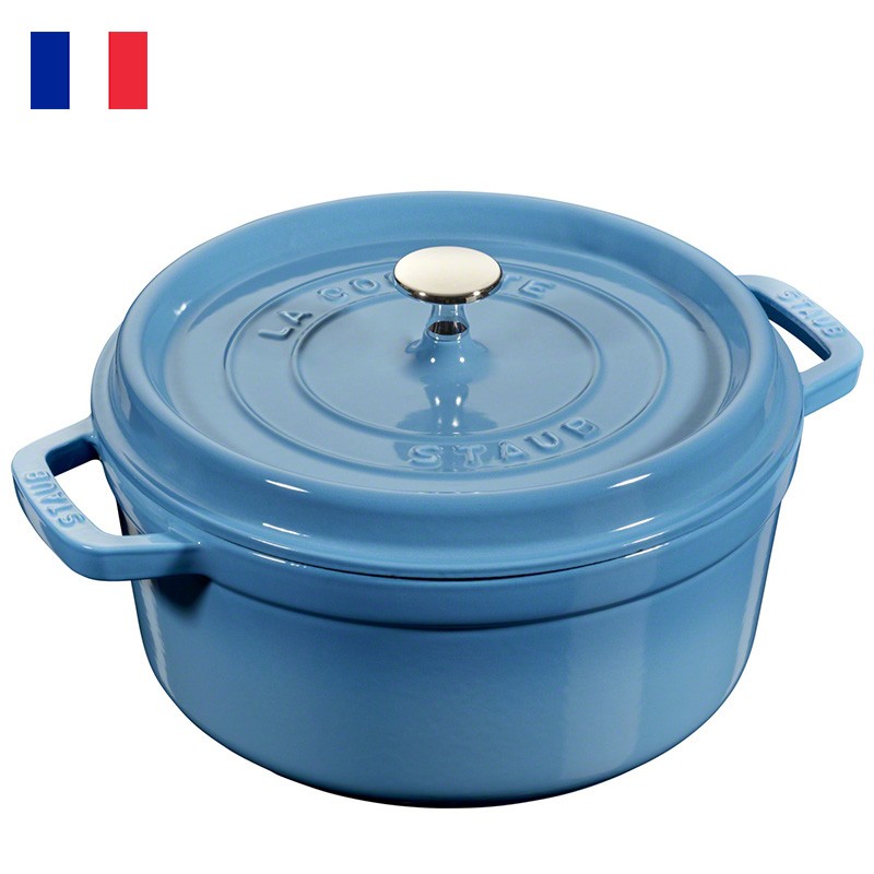 法国staub珐宝铸铁珐琅锅圆形汤锅炖锅白松露色24cm