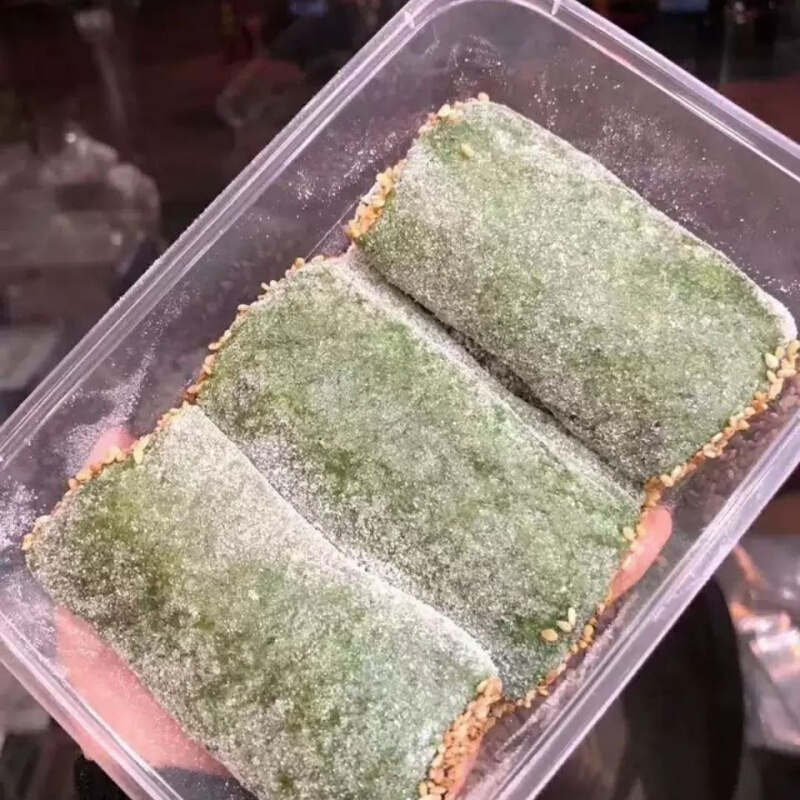 嵊州新昌特产青麻糍糯米糍粑手工艾草青团糕点心麻薯驴打滚清明果青