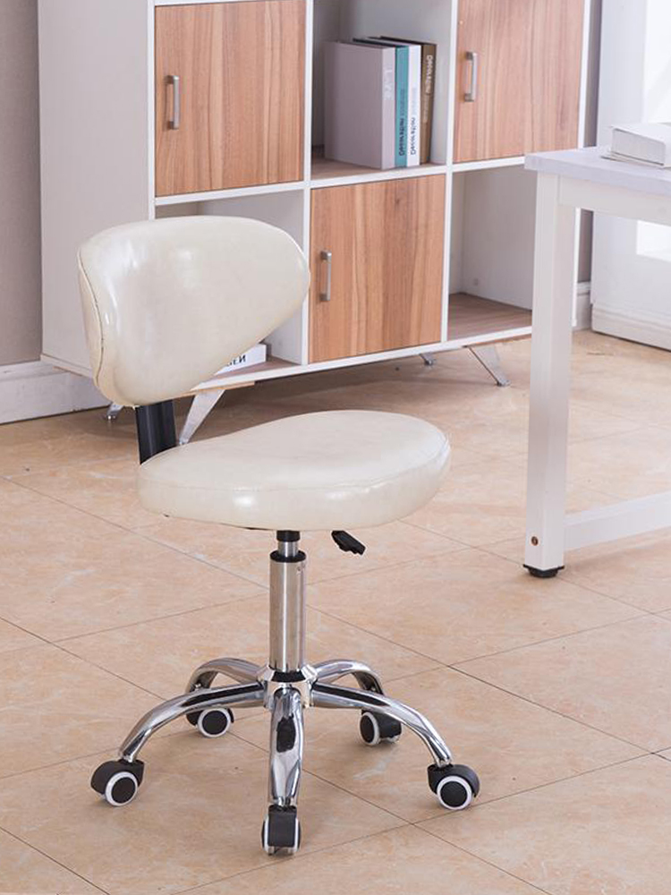 吧台椅前台椅子升降靠背滑轮舒适椅子营业厅接待椅家用吧台椅黑色