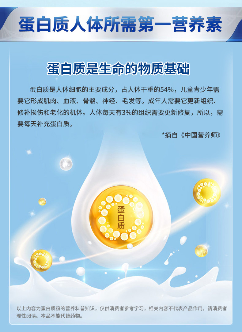 比智高 蛋白质粉450g 均衡营养 健康成长 标准装 1罐