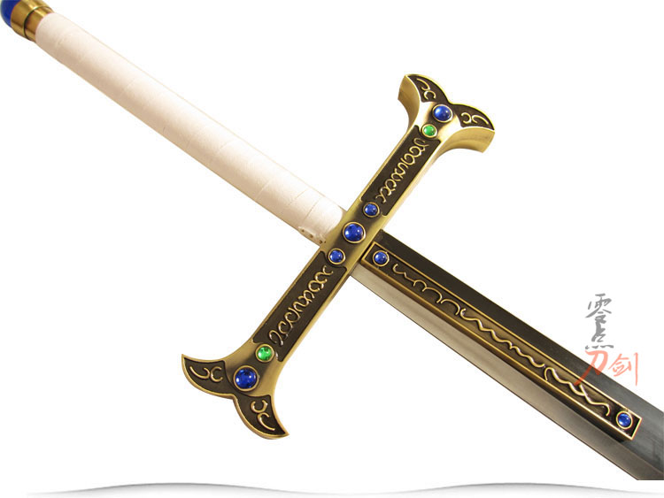 海贼王鹰眼十字刀 鹰眼刀黑刀夜十字架刀剑豪鹰眼米霍克cos海贼木制未