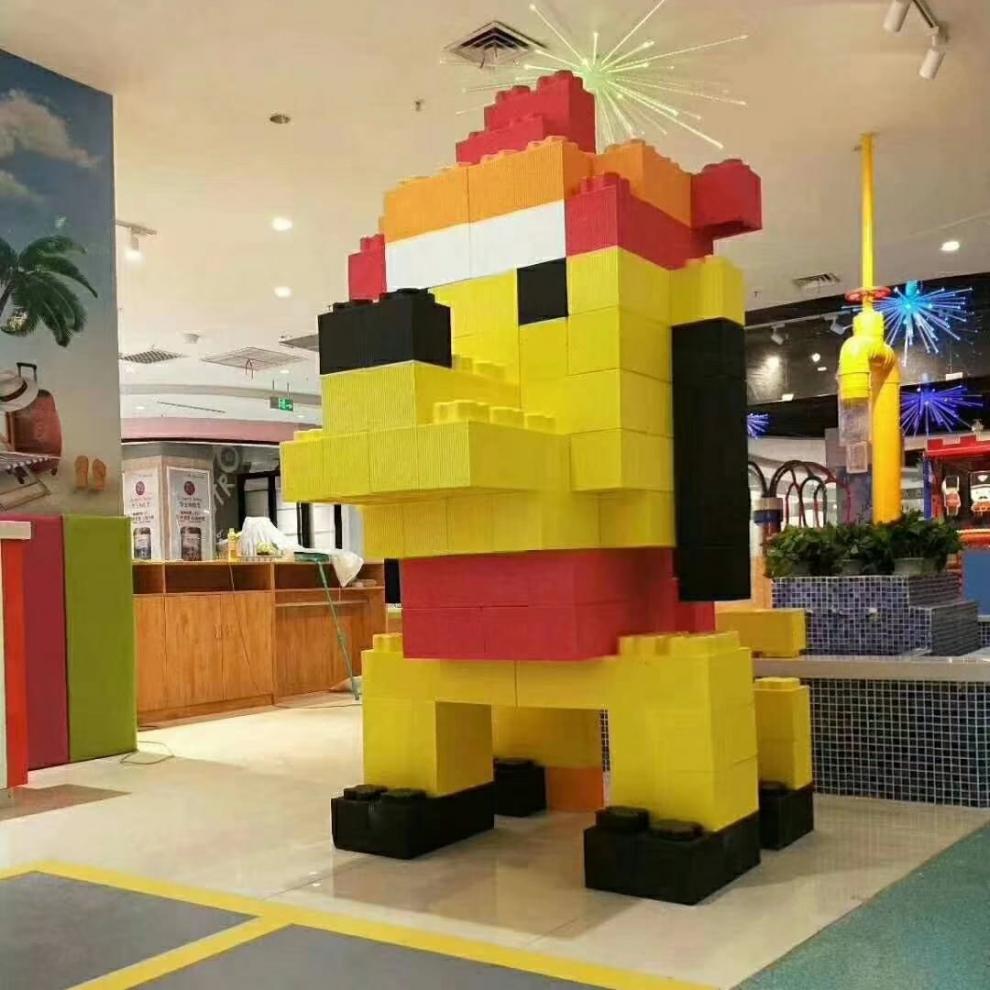 积木块游乐场超大型epp泡沫积木儿童软体幼儿园游戏组合围栏单孔墨