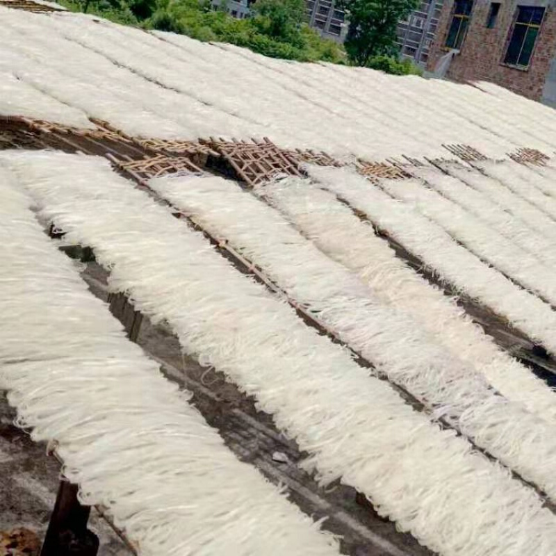 广西特产米粉罗城干切粉宽细河粉农家纯手工石磨制作米线干炒榨粉2斤