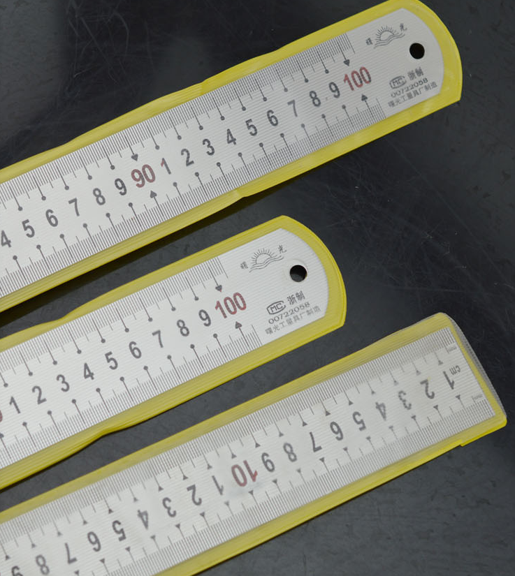 不锈钢直尺1米2米双面公英制刻度长加厚铁尺米尺15厘米07mm厚宽19mm
