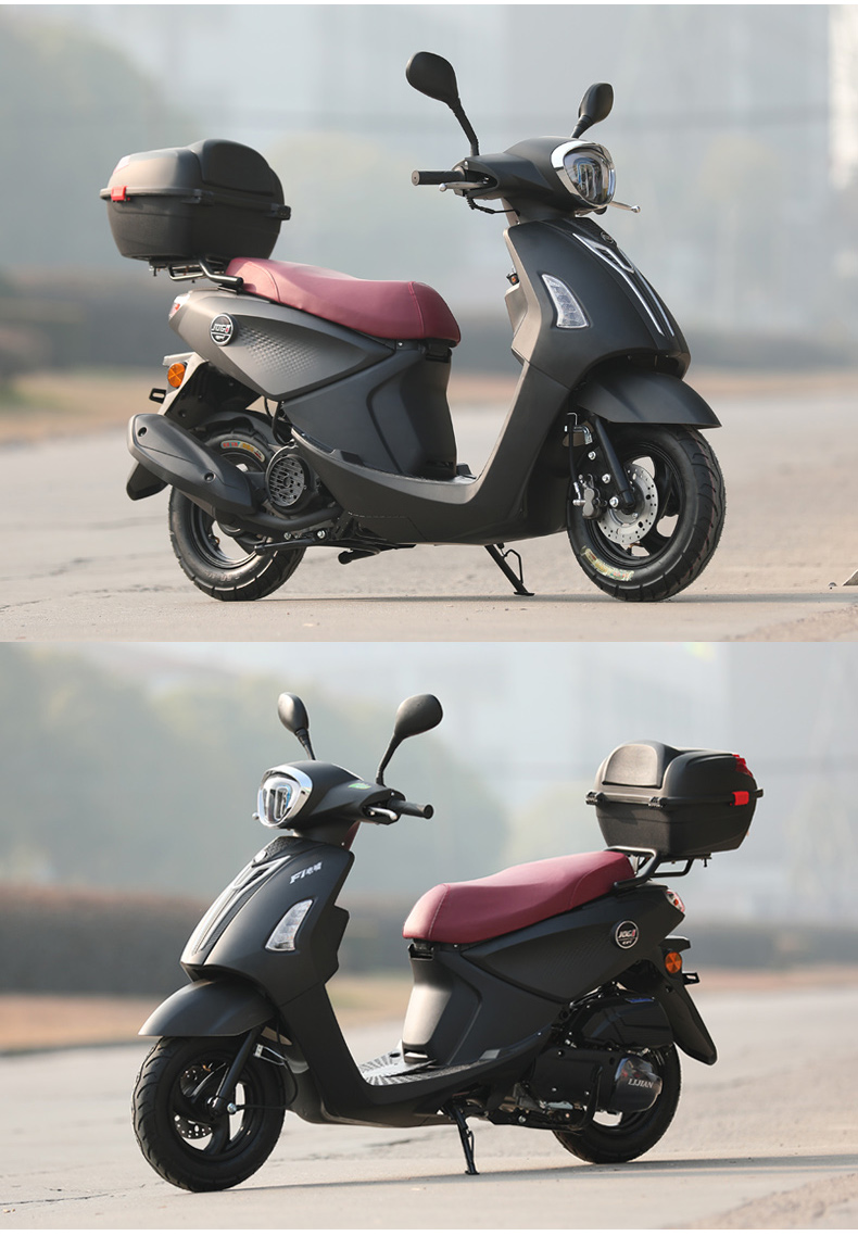 全新款巧格三代踏板摩托车国四电喷可上牌125cc整车外卖省油代步红色