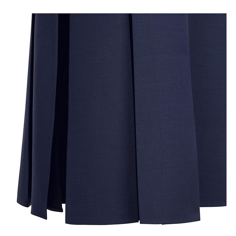 【七夕礼物】fendi芬迪女士裙子半身裙深蓝色羔羊马海毛混纺高腰a字裙