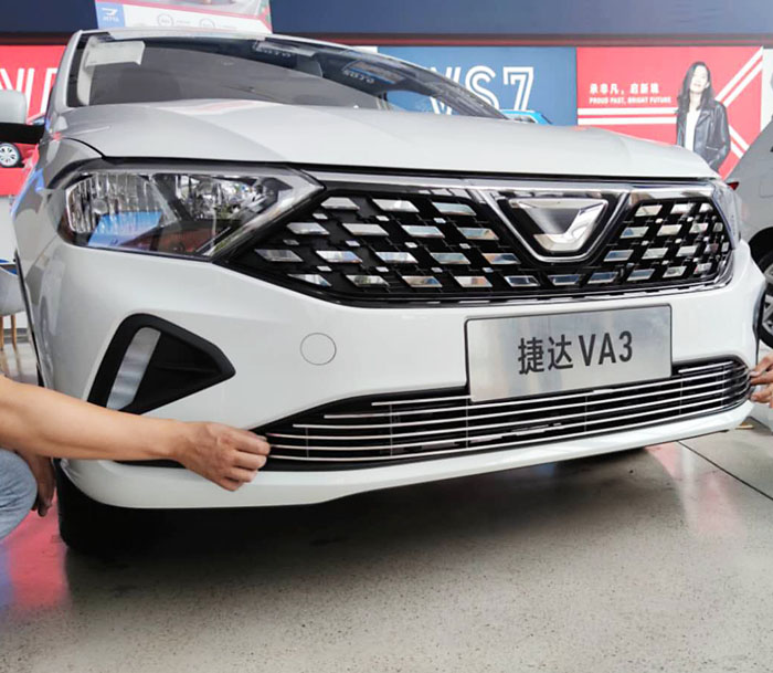 60适用于19款捷达va3改装专用装饰金属中网格栅饰条亮条外观汽车