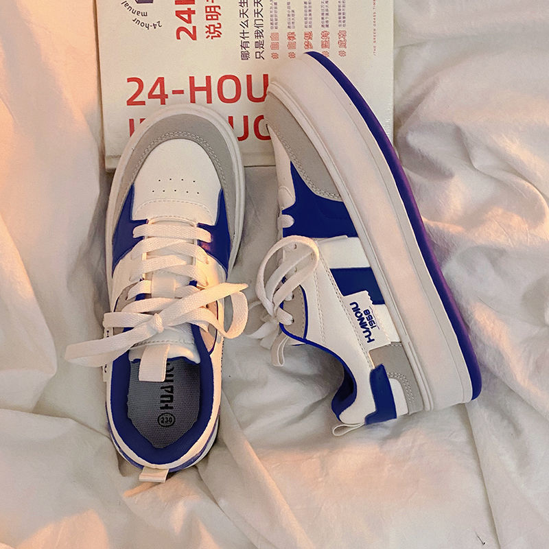 大头板鞋女蓝板鞋年春季新款百搭小众ins潮大头休闲鞋显高鞋蓝色35