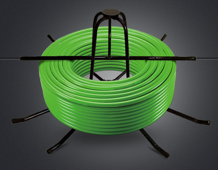 地暖黑红色放管器放管架子盘管单双轴承加大加厚地暖管架黑色单轴承