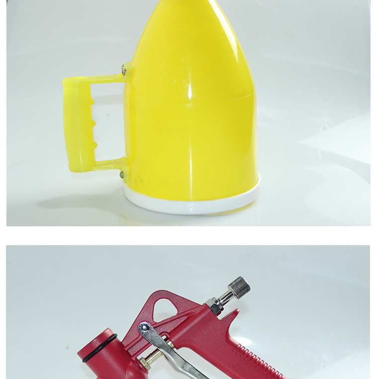 真石漆喷枪弹涂枪上壶喷壶喷涂机浮雕漆建筑外墙涂料喷砂喷漆抢小黄壶