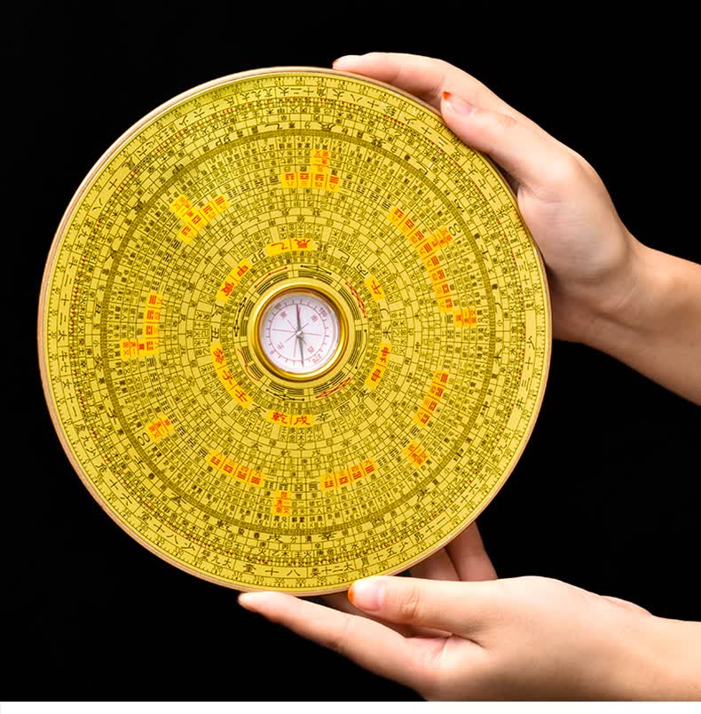 善心堂风水罗盘高精度圆形铜罗盘八卦盘大小三合综合盘随身携带店铺