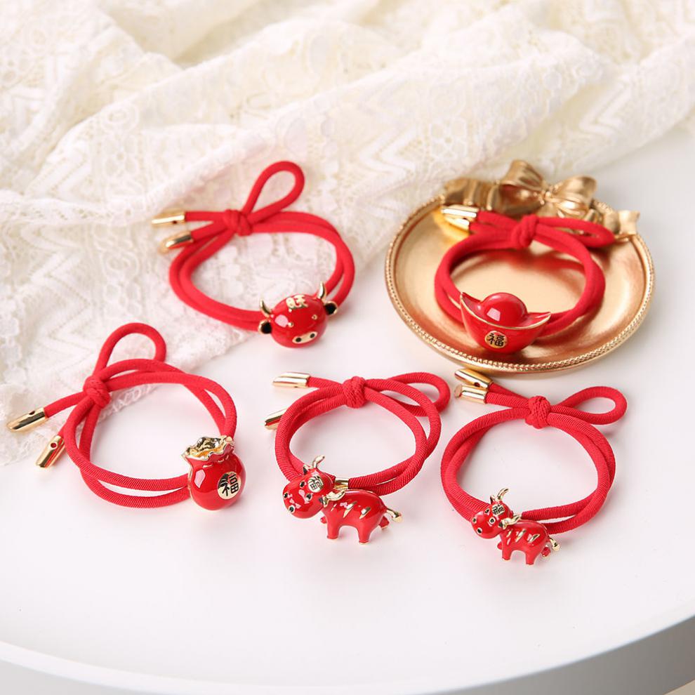 精选好礼可调节红绳手链生肖牛年本命年情侣手链编织纯手工头绳毛衣链
