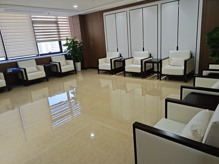 格灿新中式贵宾区接待室会议沙发茶几组合新中式vip商务单人沙发椅
